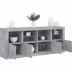 Décorez votre pièce avec ce buffet moderne avec éclairage LED, il s'harmonise facilement avec les meubles de tout style de vo ...