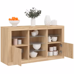 Décorez votre pièce avec ce buffet moderne avec éclairage LED, il s'harmonise facilement avec les meubles de tout style de vo ...