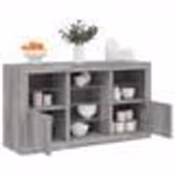 vidaXL Buffet avec lumières LED sonoma gris 123x37x67 cm