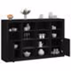 vidaXL Buffets avec lumières LED 3 pcs noir bois d'ingénierie