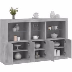 Décorez votre pièce avec ce buffet moderne avec éclairage LED, il s'harmonise facilement avec les meubles de tout style de vo ...
