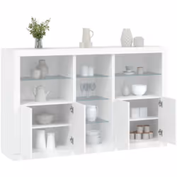 Décorez votre pièce avec ce buffet moderne avec éclairage LED, il s'harmonise facilement avec les meubles de tout style de vo ...