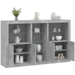 Vidaxl - Buffet avec lumières led gris béton 162x37x100 cm