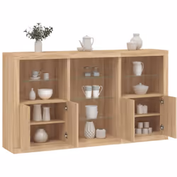 Décorez votre pièce avec ce buffet moderne avec éclairage LED, il s'harmonise facilement avec les meubles de tout style de vo ...