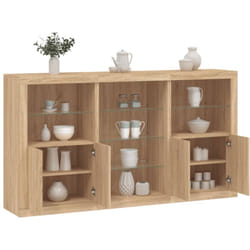 Vidaxl - Buffet avec lumières led chêne sonoma 181,5x37x100 cm