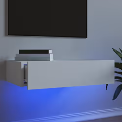 Description générale Avec un design à la fois élégant et pratique, ce meuble TV avec éclairage LED est destiné à devenir un p ...