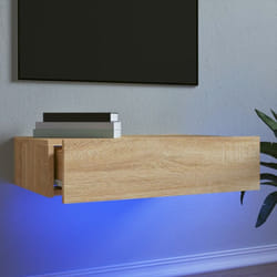 Vidaxl - Meuble tv avec éclairage led chêne sonoma 60x35x15,5 cm
