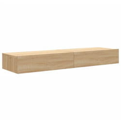Vidaxl - Meubles tv avec éclairage led 2 pcs chêne sonoma 60x35x15,5 cm