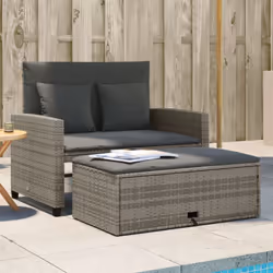 Détendez-vous et profitez de l'extérieur dans ce confortable canapé de jardin 2 places ! Matériau durable : la résine tressée ...