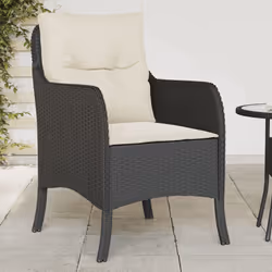 VidaXL 365144 chaise d'extérieur Terrace Siège rembourré Polyuréthane, Acier Crème, Blanc