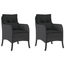 VidaXL 365145 chaise d'extérieur Terrace Siège rembourré Polyuréthane, Acier Noir