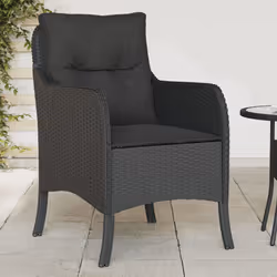 VidaXL 365145 chaise d'extérieur Terrace Siège rembourré Polyuréthane, Acier Noir
