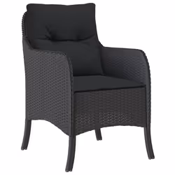 VidaXL 365145 chaise d'extérieur Terrace Siège rembourré Polyuréthane, Acier Noir - Vue supplémentaire 4