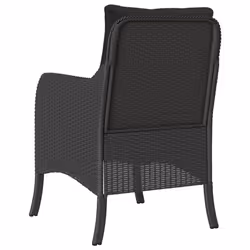 VidaXL 365145 chaise d'extérieur Terrace Siège rembourré Polyuréthane, Acier Noir - Vue supplémentaire 7