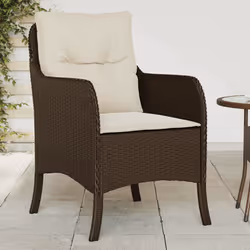VidaXL 365146 chaise d'extérieur Terrace Siège rembourré Polyuréthane, Acier Crème, Blanc