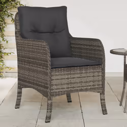 VidaXL 365147 chaise d'extérieur Terrace Siège rembourré Polyuréthane, Acier Gris