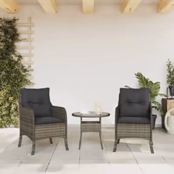 VidaXL 365147 chaise d'extérieur Terrace Siège rembourré Polyuréthane, Acier Gris
