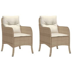 VidaXL 365148 chaise d'extérieur Terrace Siège rembourré Polyuréthane, Acier Crème, Blanc
