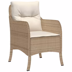 VidaXL 365148 chaise d'extérieur Terrace Siège rembourré Polyuréthane, Acier Crème, Blanc - Vue supplémentaire 4