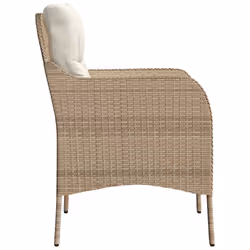 VidaXL 365148 chaise d'extérieur Terrace Siège rembourré Polyuréthane, Acier Crème, Blanc - Vue supplémentaire 6