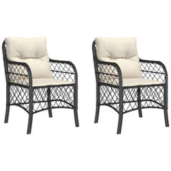 VidaXL 365152 chaise d'extérieur Terrace Siège rembourré Polyuréthane, Acier Crème, Blanc