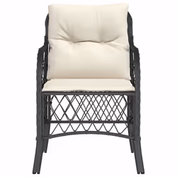 VidaXL 365152 chaise d'extérieur Terrace Siège rembourré Polyuréthane, Acier Crème, Blanc - Vue supplémentaire 5