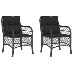 VidaXL 365153 chaise d'extérieur Terrace Siège rembourré Polyuréthane, Acier Noir