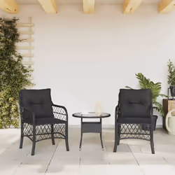 VidaXL 365153 chaise d'extérieur Terrace Siège rembourré Polyuréthane, Acier Noir