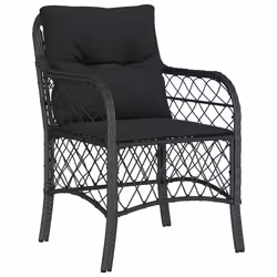 VidaXL 365153 chaise d'extérieur Terrace Siège rembourré Polyuréthane, Acier Noir - Vue supplémentaire 4