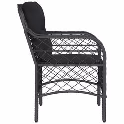 VidaXL 365153 chaise d'extérieur Terrace Siège rembourré Polyuréthane, Acier Noir - Vue supplémentaire 6