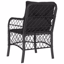 VidaXL 365153 chaise d'extérieur Terrace Siège rembourré Polyuréthane, Acier Noir - Vue supplémentaire 7