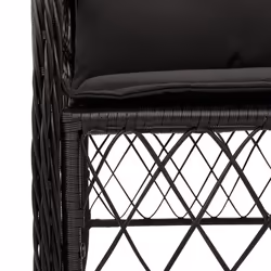 VidaXL 365153 chaise d'extérieur Terrace Siège rembourré Polyuréthane, Acier Noir - Vue supplémentaire 8