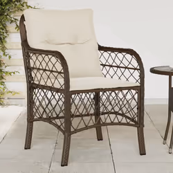 VidaXL 365154 chaise d'extérieur Terrace Siège rembourré Polyuréthane, Acier Crème, Blanc