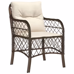 VidaXL 365154 chaise d'extérieur Terrace Siège rembourré Polyuréthane, Acier Crème, Blanc - Vue supplémentaire 4