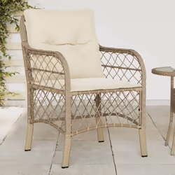VidaXL 365156, Terrace, Siège rembourré, Polyuréthane, Acier, Crème, Blanc, 110 kg, 585 mm