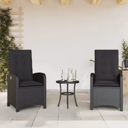 Détendez-vous et profitez de l'extérieur dans ces confortables chaises de jardin inclinables ! Matériau durable : la résine t ...