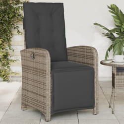 VidaXL 365187 chaise d'extérieur Terrace Siège rembourré Polyuréthane, Acier Gris