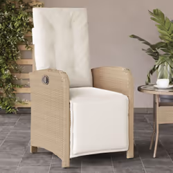 Détendez-vous et profitez de l'extérieur dans cette chaise de jardin inclinable confortable ! Matériau durable : la résine tr ...