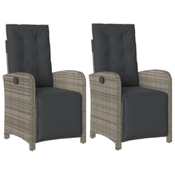 VidaXL 365195 chaise d'extérieur Terrace Siège rembourré Polyuréthane, Acier Gris
