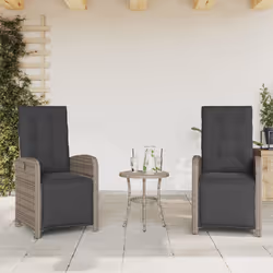 VidaXL 365195 chaise d'extérieur Terrace Siège rembourré Polyuréthane, Acier Gris