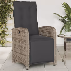 VidaXL 365195 chaise d'extérieur Terrace Siège rembourré Polyuréthane, Acier Gris