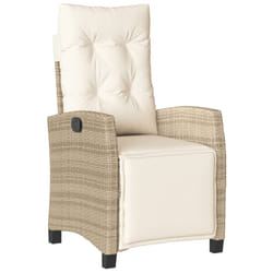 VidaXL 365212 chaise d'extérieur Terrace Siège rembourré Polyuréthane, Acier Crème, Blanc