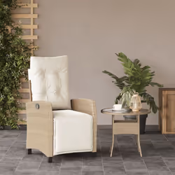 VidaXL 365212 chaise d'extérieur Terrace Siège rembourré Polyuréthane, Acier Crème, Blanc