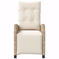 VidaXL 365212 chaise d'extérieur Terrace Siège rembourré Polyuréthane, Acier Crème, Blanc - Vue supplémentaire 4