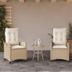 Détendez-vous et profitez de l'extérieur dans ces confortables chaises de jardin inclinables ! Matériau durable : la résine t ...