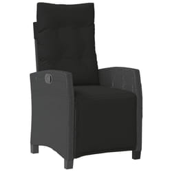 VidaXL 365233 chaise d'extérieur Terrace Siège rembourré Polyuréthane, Acier Noir