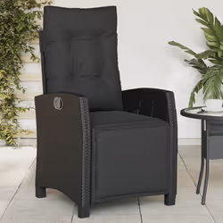 VidaXL 365233 chaise d'extérieur Terrace Siège rembourré Polyuréthane, Acier Noir