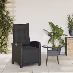 VidaXL 365233 chaise d'extérieur Terrace Siège rembourré Polyuréthane, Acier Noir