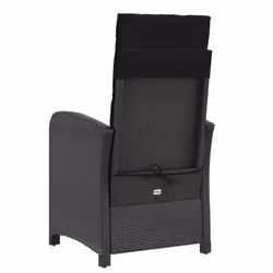VidaXL 365233 chaise d'extérieur Terrace Siège rembourré Polyuréthane, Acier Noir - Vue supplémentaire 6