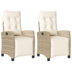 VidaXL 365236 chaise d'extérieur Terrace Siège rembourré Polyuréthane, Acier Crème, Blanc